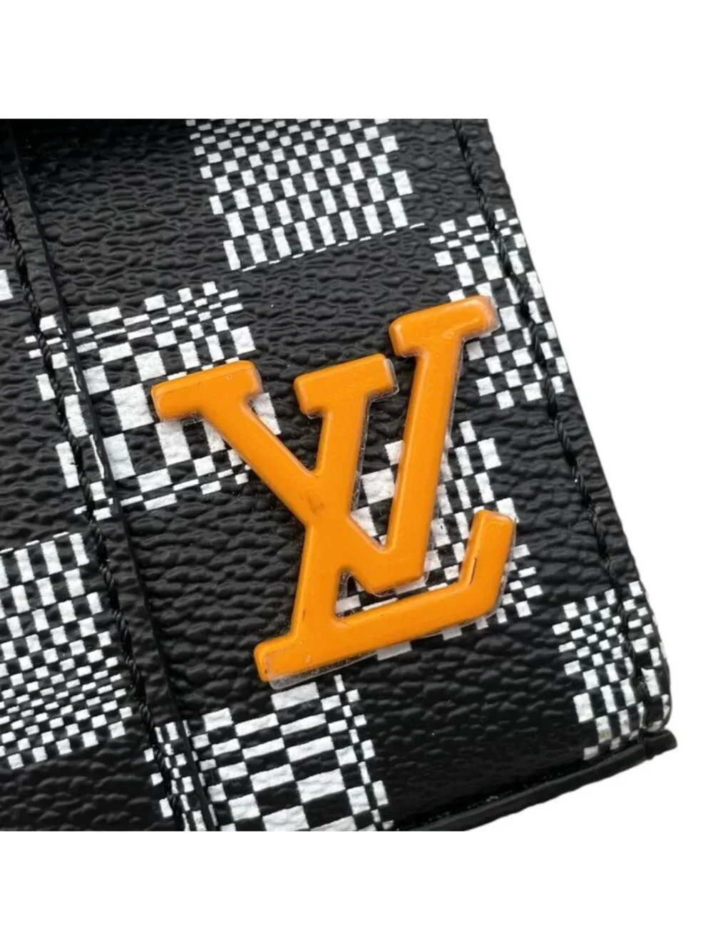 Louis Vuitton Shoulder Bag Flap Soft Trunk Damier Distorted Black White